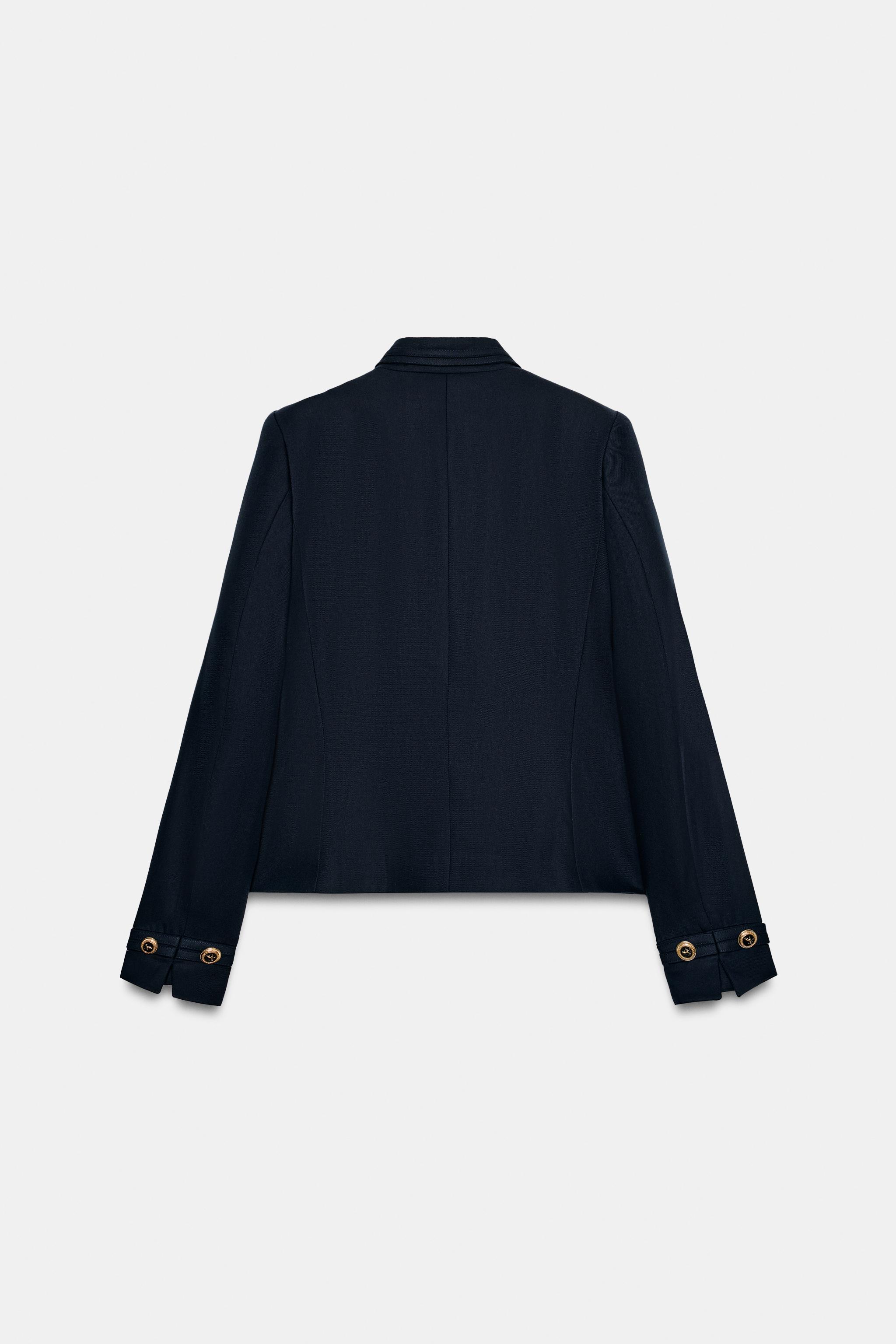 GOLD BUTTON FITTED BLAZER